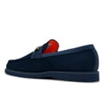 thumbnail image 3 of Men Tayno Dressy Casual Penny Loafer Soft Micro Suede Comfortable Drive Navy, 3 of 6