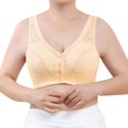 thumbnail image 4 of Sleep Bras for Women! Audhol Cotton Bra for Elderly Women Comfort Fit Sleep Yoga Bras Everyday Bra Tops Summer Underwear Front Close Bras for Women Beige 3XL, 4 of 9