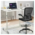 Mobile Height Adjustable Standing Desk, Compact Pneumatic Sit to Stand