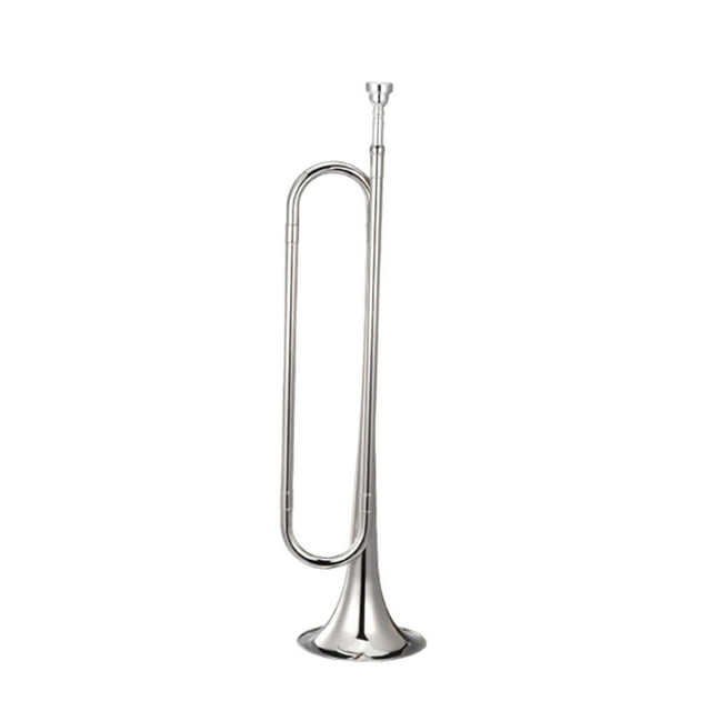 Yinanstore Clairon Trompette de Cavalerie avec Embout Soufflant Clairon Trompette de Reconnaissance Clairon pour Groupe de Cavalerie Performance sur Scène Débutant Adultes Bb