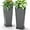 Gray, variant on 24-Inch Tall Planters Set of 2 for Outdoor and Indoor Use,Tapered Flower Pots with Drainage Tray, Front Porch and Patio Decor,Ideal for Large Plants (Brown)