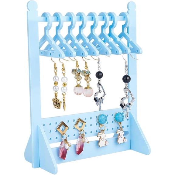 Earring Display Holder Acrylic Jewelry 32 Holes Mini Hanging Hanger Rack Ear Studs Clip on Organizer Storage Stand Showcase