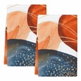 thumbnail image 2 of Boho Geometric Kitchen Towels Set of 2, Orange Blue Abstract Patterned Gold Stripes Absorbent Dish Towels for Kitchen, Microfiber Hand Towel, Quick Drying Tea Towel for Cleaning Decorative Dishcloths, 2 of 7
