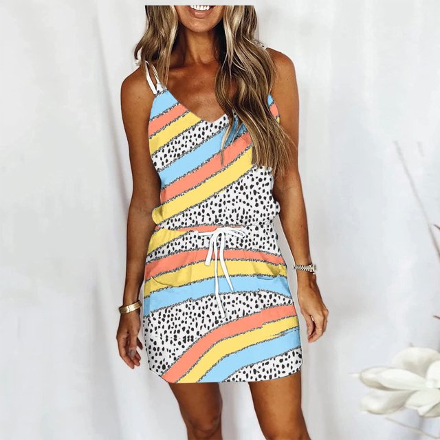 LOVZFMLL Robes Mode Femme Couleur Unie Confortable Ample Sans Manches Hauts Décontractés Robe
