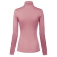 thumbnail image 4 of MixMatchy Women's Long Sleeve Turtleneck Lightweight Pullover Slim Fit Top, 4 of 4
