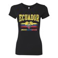 thumbnail image 2 of Wild Bobby Ecuador Flag Heart Vamos Ecuador Graphic | Women's Novelty T-Shirt | Soccer Football Fan Game Day Gift for Her Women Slim Fit Junior Tee, 2 of 5