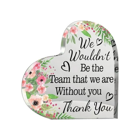 

BNisBM Heart Shaped Acrylic Team Motivational Gift Ornaments Team Motivational Acrylic Ornaments For Loved Ones Friends Neighbors Heart Shaped Transparent Color Printed Ornaments Hot-Selling Model