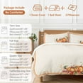 thumbnail image 6 of Thanksgiving Pumpkin 4 Piece Duvet Cover Set California King Size Fall Maple Leaf Soft Bedding Set Comforter Cover, 1 Duvet Cover 1 Flat Sheets and 2 Pillowcases, 6 of 9