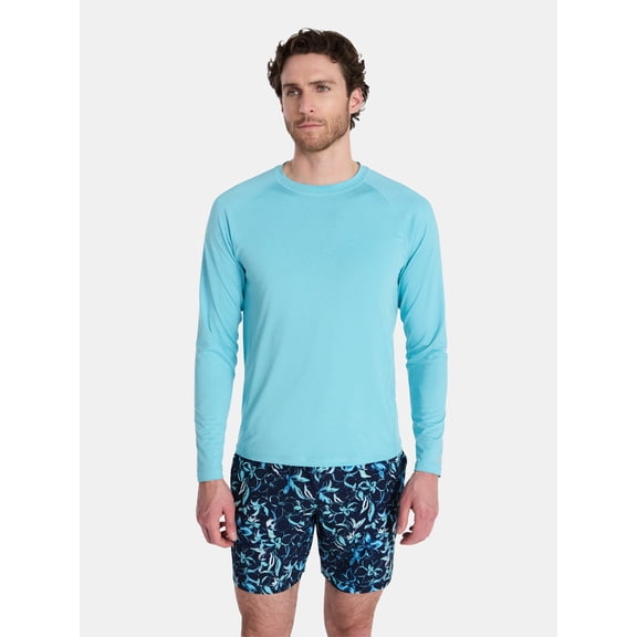 Laguna Men's Marble Knit Sun Top with Long Sleeves, Sizes M-2XL