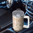 thumbnail image 4 of 40oz Pumpkin Tumbler Insulated - Stainless Steel Fall Cup w/Handle & Straw | Thanksgiving Coffee Mug Gift for Women, 4 of 5