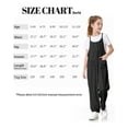 thumbnail image 3 of Rolanko Girls Jumpsuit Knitted Sleeveless Overalls Wide Leg Pants Romper for Kids Loose Jumpers with Pockets 5-14 Y, 3 of 5