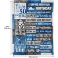 thumbnail image 2 of 50th Birthday Gifts for Men Women 50th Birthday Gifts Throw Blanket 50 Year Old Gifts for Men Women Soft Blanket 60x50in Happy 50th Birthday Gifts (Blue), 2 of 12
