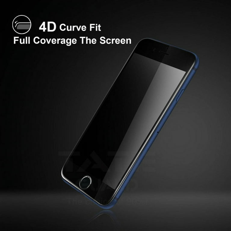 Protector de pantalla compatible con AT&T iPhone 8 Plus – Cerámica blanco  mate 3D borde curvado cubierta completa antirreflejos compatible con iPhone
