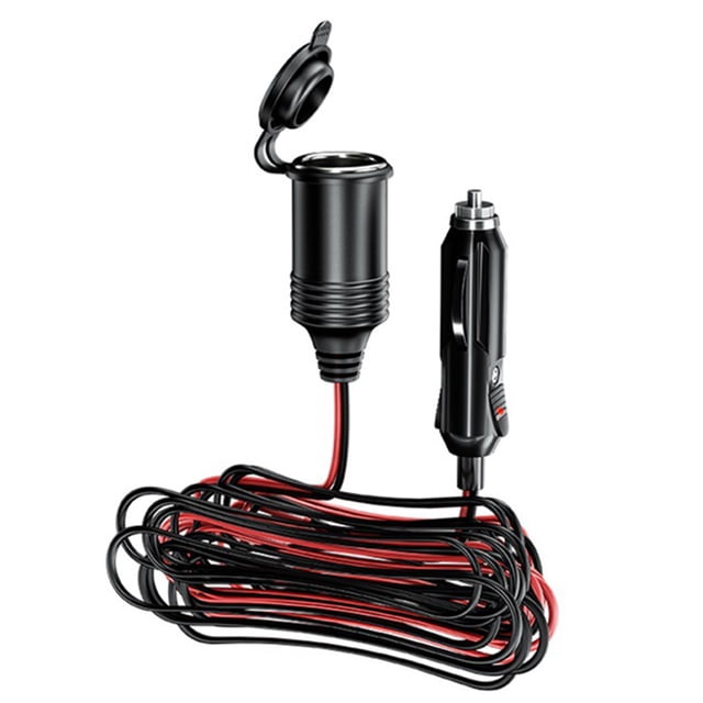 Cable De Extensión Para Coche Cable de extensión para encendedor de cigarrillos de 12 V y 24 V, enchufe macho a enchufe hembra (4 m)