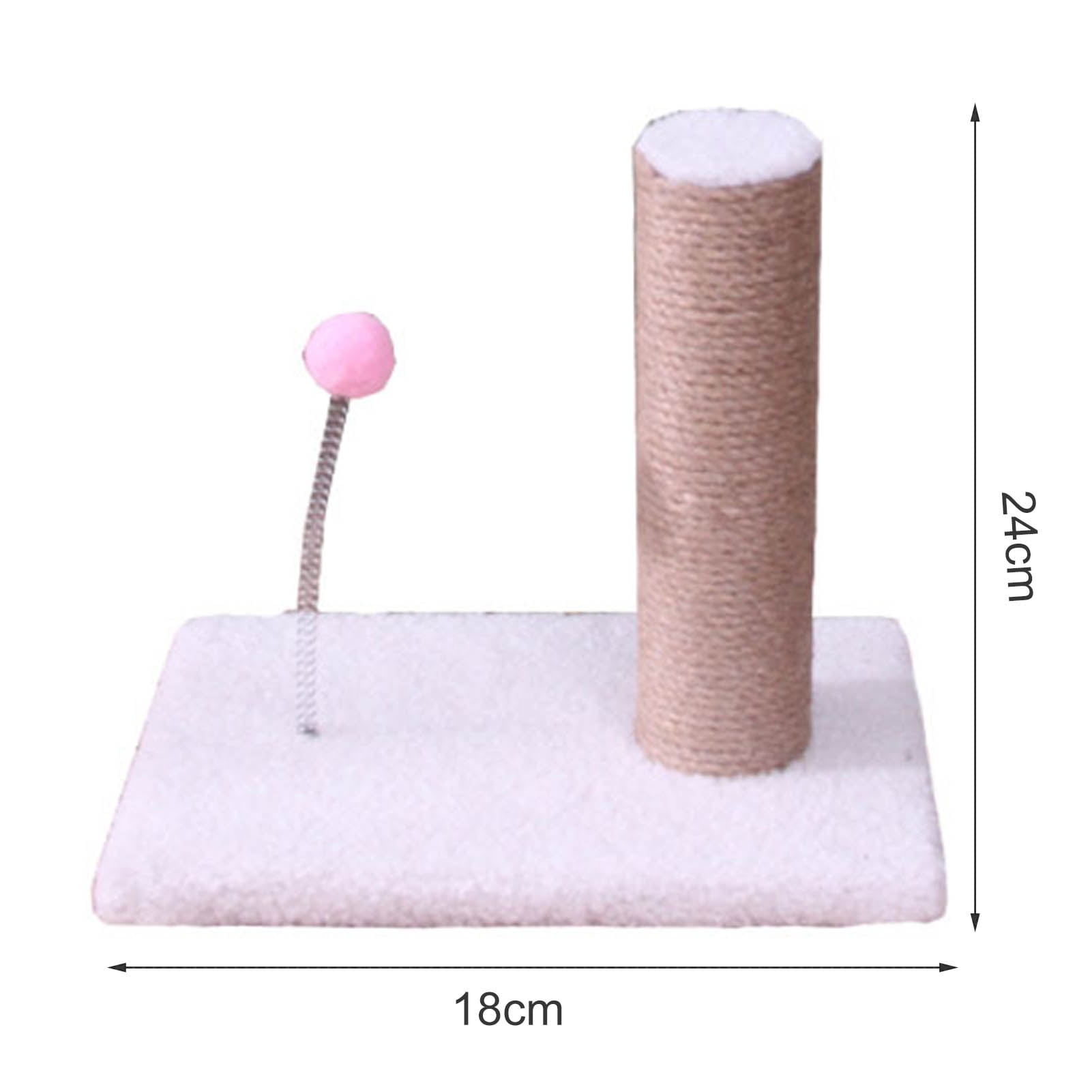 DOPI Compact Cats Climbing Post Scratch-resistant Plush Cute Shape Spring Ball Scratching Post for Home