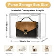 thumbnail image 2 of Purse Organizer For Closet, Clear Acrylic Display Case With Magnetic Door For Purse Handbag Organizer For Collectibles For Book, Collectibles, Cosmetic, 2 of 9