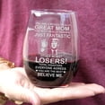 thumbnail image 4 of Copa de vino BETHEGIFT Mom Gift 414 ml Durable Crystal, 4 of 9