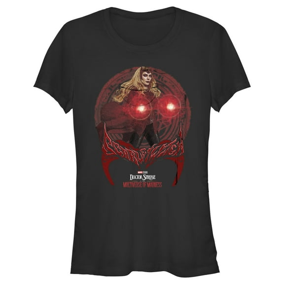 Junior's Marvel Doctor Strange in the Multiverse of Madness Powerful Wanda Graphic Tee Black X Large