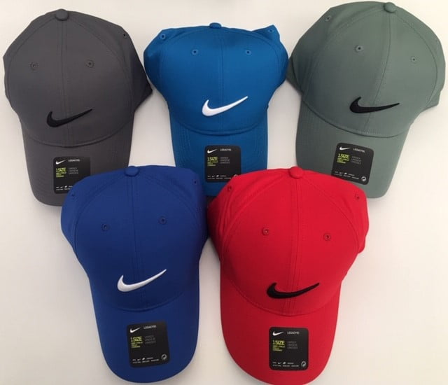 red and blue nike hat