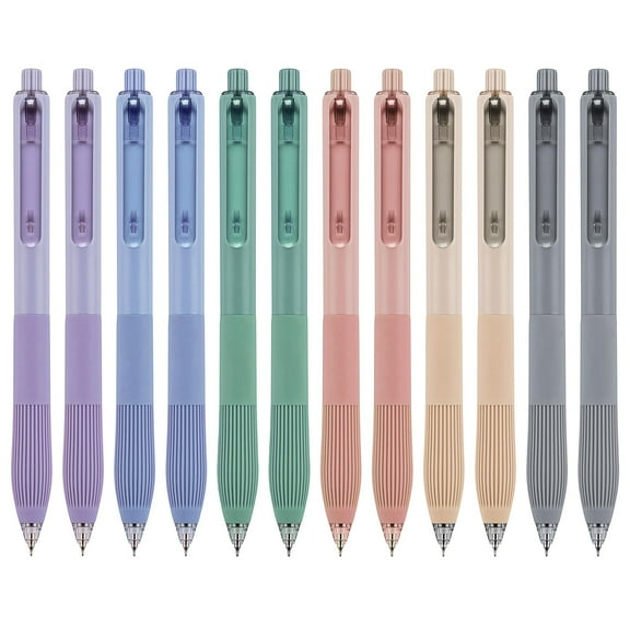 Gel Pens Black Ink Pens for Office 0.5mm Fine Point Pens Smooth Writing Retractable Work Pen (12-count)