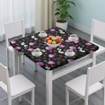 thumbnail image 3 of Square Tablecloth with Elastic Edges 34 * 34 Inch Waterproof Pioneer Colorful Floral Table Cover Washable Indoor and Outdoor for Party Kitchen Dinner Banquet Patio Picnic, 3 of 6