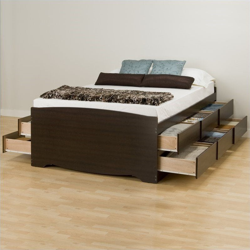 Li Suitable For Queen Sized Mattresses, Queen Captain Bed With Drawers