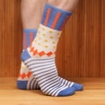 thumbnail image 4 of BambooMN Women's Colorful Bamboo Rayon Polka Dot Stripe Socks - Color 2 - Size 4-9 - 1 Pair, 4 of 4