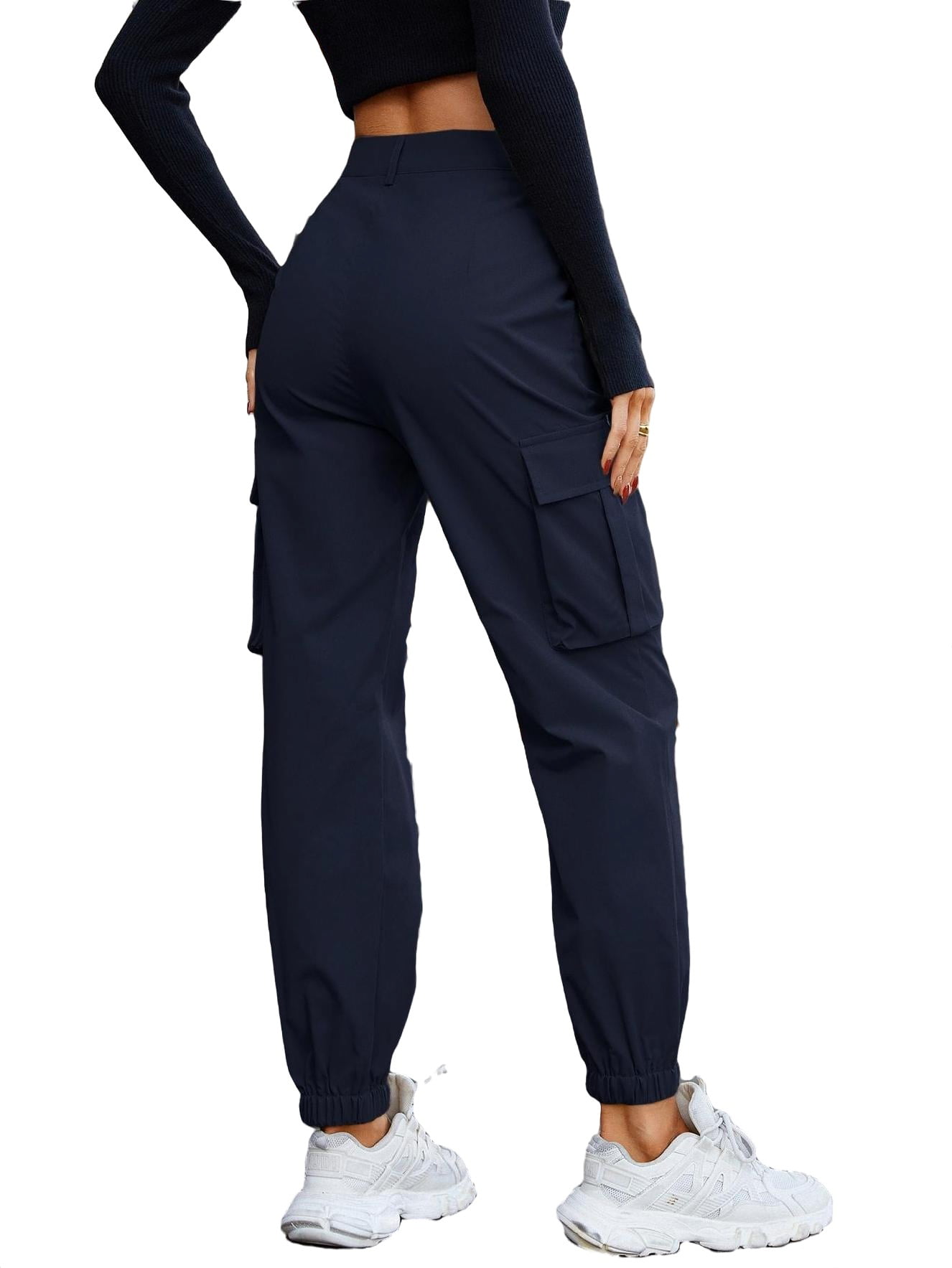 Buy SMOWKLY Bell Bottom Pants, Trousers for Women Navy Blue Online In India  At Discounted Prices