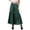 Dark Teal Green, variant on Women's Elastic Waist Sharara Pants Cotton Loose Solid Color High Waist Dance Bottom