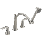 Delta Lahara Roman Tub with hand shower Trim in Stainless T4738-SS