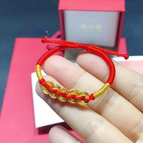 K-KED 3D Hard Gold Real 24K Yellow Gold Bracelet DIY Five Emperors Women Baby Bracelet