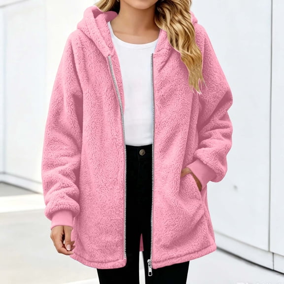 Children Winter Hoodies Coats Solid Fleece-lined Warmth Jackets Long Sleeve Hooded Casual Pockets Outwear for Kids