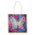 thumbnail image 1 of (AA1039) Bolso Mano Con Diamantes DIY Bolso Compras Lino Portátil Mariposa (con Vídeo), 1 of 9