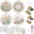thumbnail image 1 of Embroidery Starter Kit Hand-made Cross Stitch Kit with Pattern and Instruction, 1 of 8