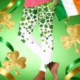 thumbnail image 5 of St. Patrick's Day Outfits Women Holiday Festive Leggings Leaves Print Tights Casual Yoga Green Pants Full Length (2XL, White 01), 5 of 6