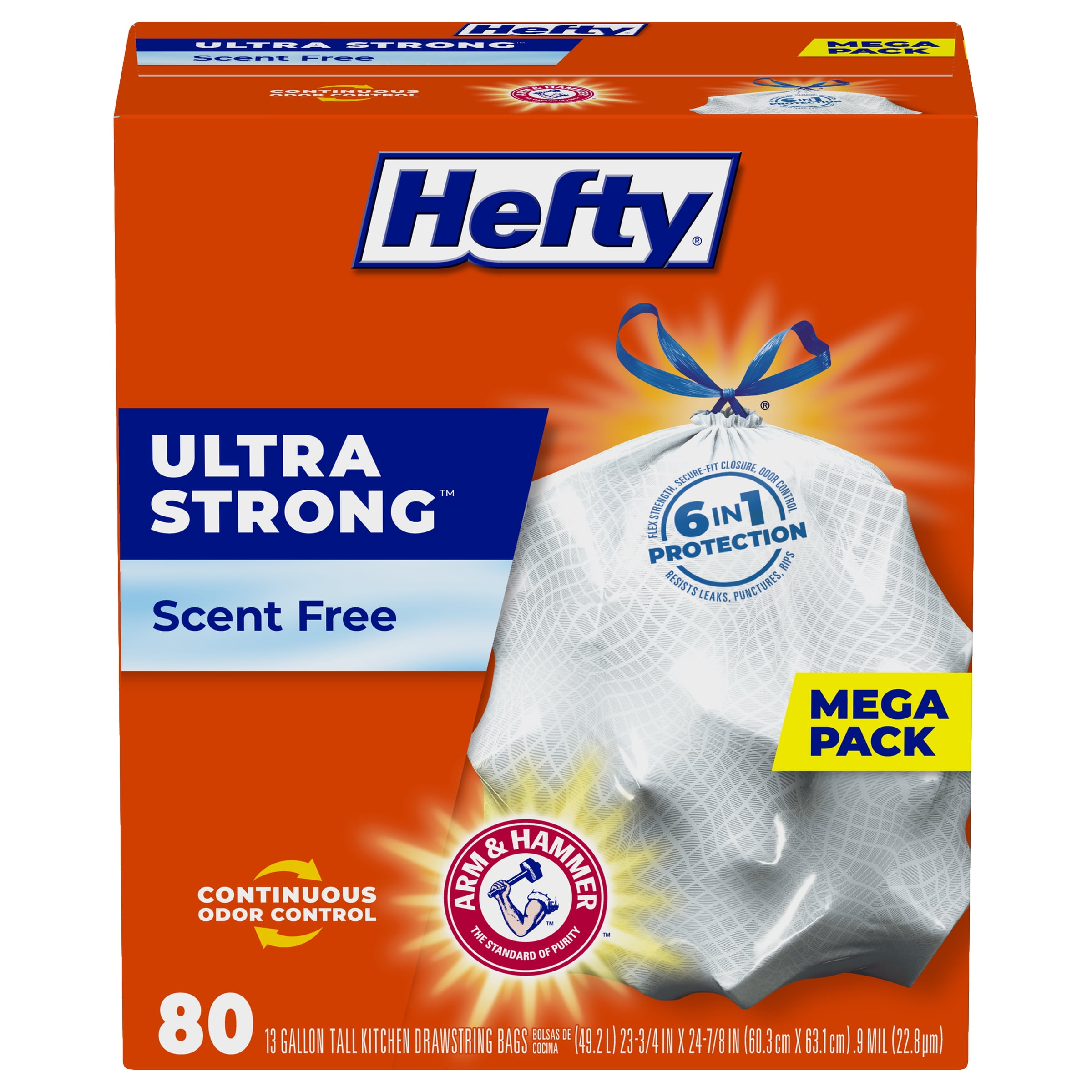 160 Count Total Blackout 2 Pack Hefty Ultra Strong Tall Kitchen Trash Bags 13 Gallon Clean Burst 80 Count 