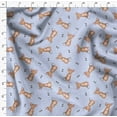 thumbnail image 4 of Soimoi Blue Silk Fabric Footprints & Mouse Kids Decor Fabric Printed Yard 44 Inch Wide, 4 of 5