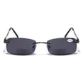 thumbnail image 2 of Men BIFOCAL Rimless Metal Reading SunGlasses - Modern Fashion Outdoor Reader UV Protection +3.00, 2 of 3