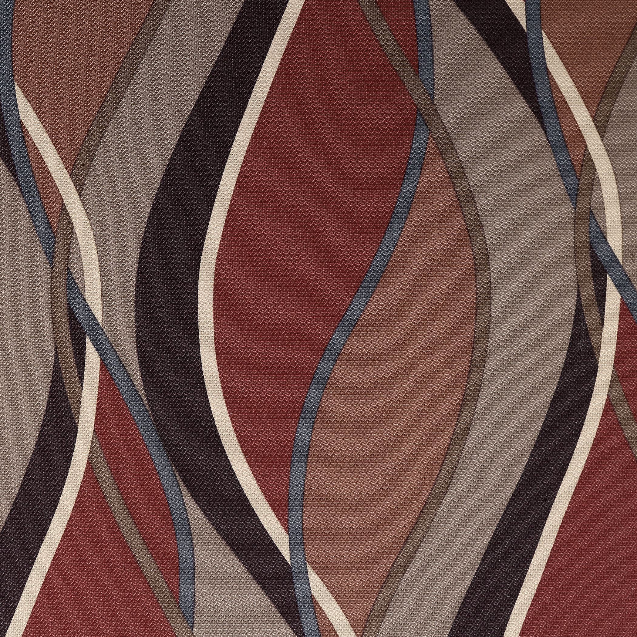 No. 918 Fantasia Ogee Print Semi-Sheer Grommet Curtain Panel, 48"x63", Paprika Red