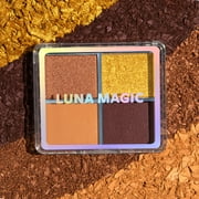 LUNA MAGIC High Pigment Travel Makeup Quad Eye Shadow Palette, Desert Heat, Mini