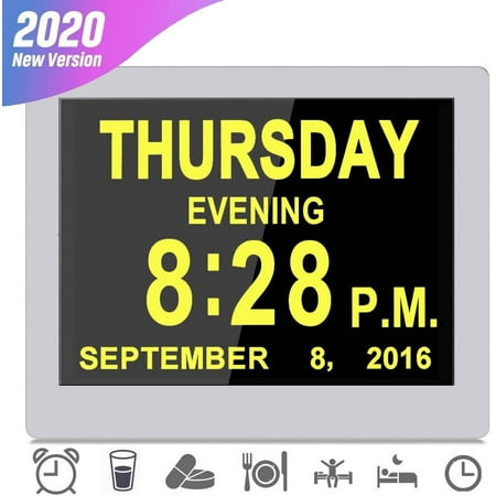 [2020 Upgraded] Digital Day Clocks,16 Reminders,Custom Alarms
