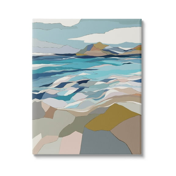 Stupell Industries Rolling Beach Waves Abstract Shore Graphic Art Gallery Wrapped Canvas Print Wall Art, Design by Nikita Jariwala
