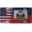 American Flag, variant on American Flag License Plate - Patriotic USA Freedom Stars Stripes Aluminum Car Tag 12x6 Inch - Waterproof Novelty Auto Accessory