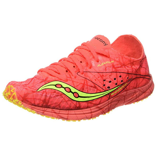 Saucony Women's Endorphin Racer Running Shoes, Vizi Coral/Citron, 10.5 B(M)  US