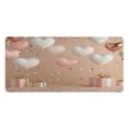 thumbnail image 2 of Leather Keyboard and Mouse Desk Mat Office Desk Accessories Protective Office Desk Decor Desk Pad Mat for Gaming, Work from Home, Office Pink Hearts Balloons 23.6" x 47.2", 2 of 9
