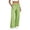 Green, variant on Women Gingham Wide Leg Pants Elastic High Waist Plaid Palazzo Trousers with Pockets Loose Fit Cuffed Hem Casual Pants