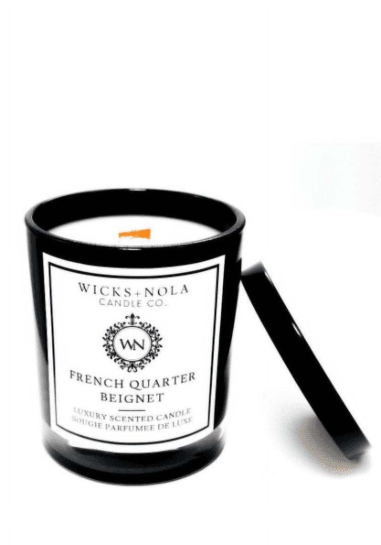 GLOSS BLACK WICKS NOLA 12OZ. GLASS REPURPOSE JAR COCONUT SOY WAX CANDLE, PLANT BASED, VEGAN FRIENDLY|HOME DECOR, RELAXATION, AROMATHERAPY