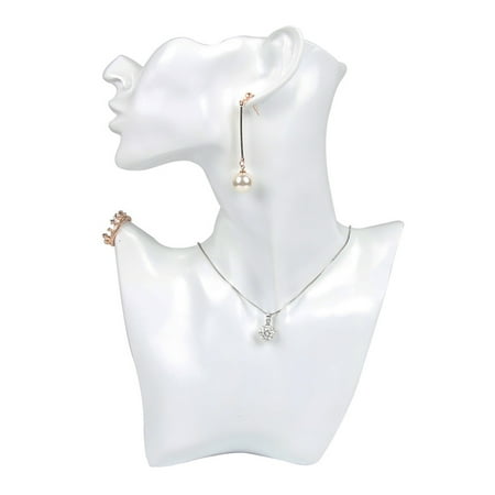 Jewellery Mannequin Bust Mannequin Head Bust Stand Necklace Earring Holder Jewellery Set Organizer Model Shop Jewellery Display Rack Show Earring Hanging Organizer