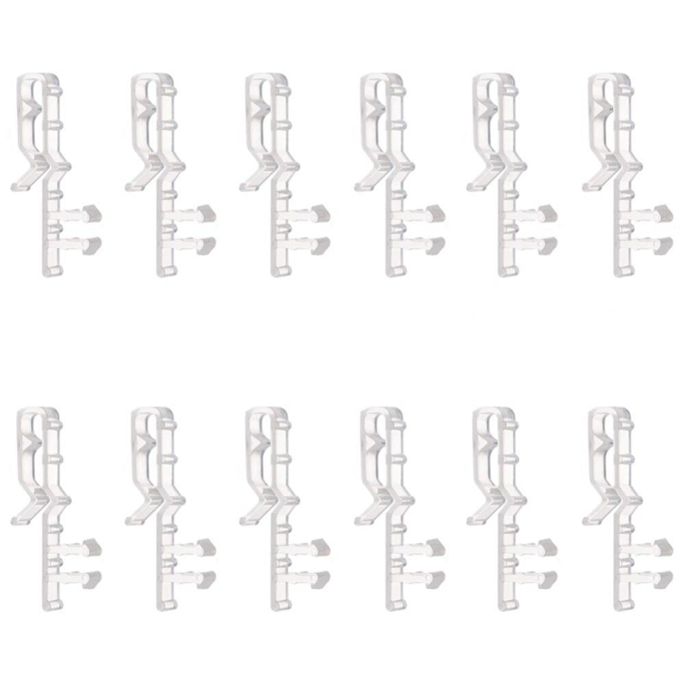 Clearance!12/20 PCS Mini Blind Valance Clips Clear Plastic Valance