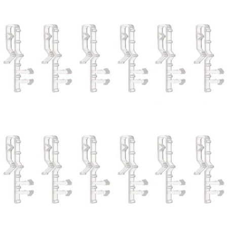 

[Big Sale!!!]12/20 PCS Mini Blind Valance Clips Clear Plastic Valance Retainer Clips Blind Window Valance Clips Hidden Valance Clips